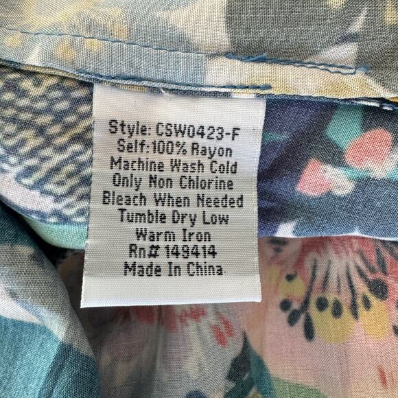 Johnny Was Layla Puff Sleeve Maxi Cover Up Dress Multi - Picture 8 of 10